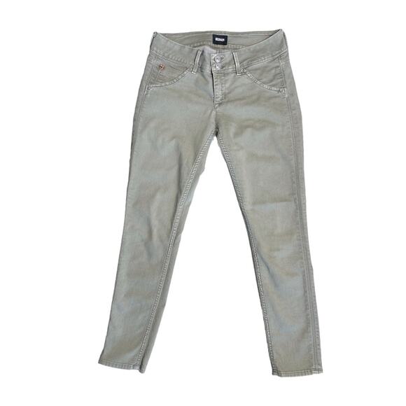 HUDSON Collin Skinny Low Rise Crop Jeans in Olive Green Women’s Size 26 - Picture 1 of 8
